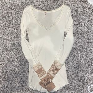 Free People Waffle Knit Long Sleeve